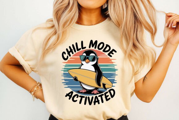 Chill Mode Activated: The Surfing Penguin Vibe for Your Brand