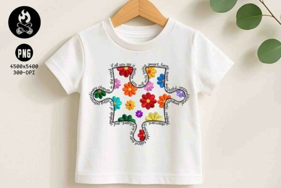 Designing with Heart: The Floral Puzzle Piece PNG