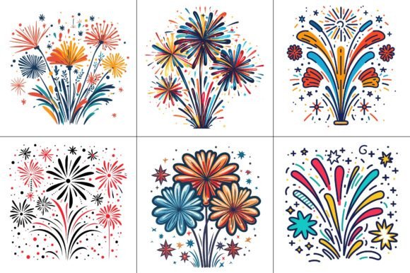 Elevate Your Designs with Sparklers Fireworks Vector Graphics