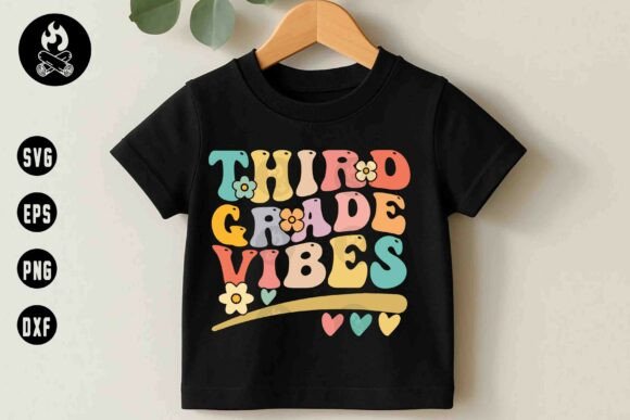 Groovy Retro Design for Third Grade Vibes SVG Projects