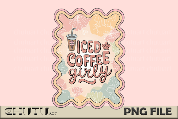 Iced Coffee Girly: A Chic Design Asset for Creative Projects