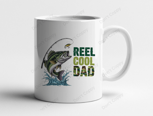 Reel Cool Dad PNG: The Ultimate Fishing Bass Sublimation Design